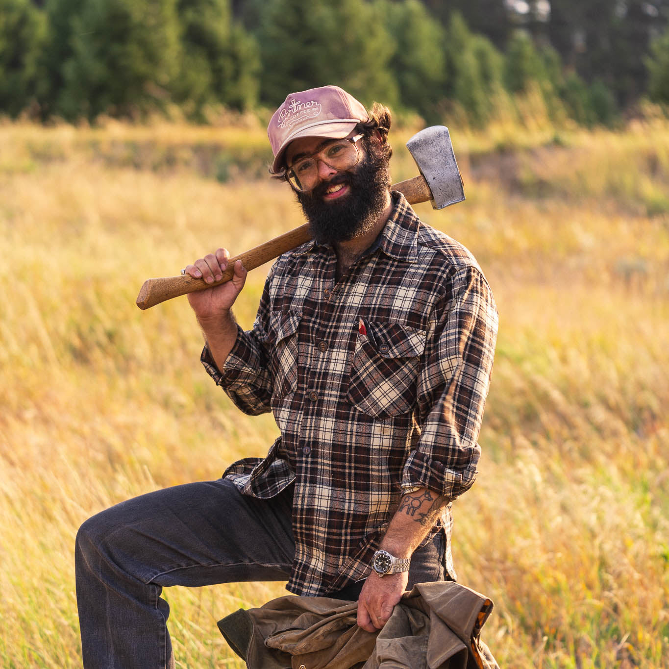 Ty Learns to Chop Wood.