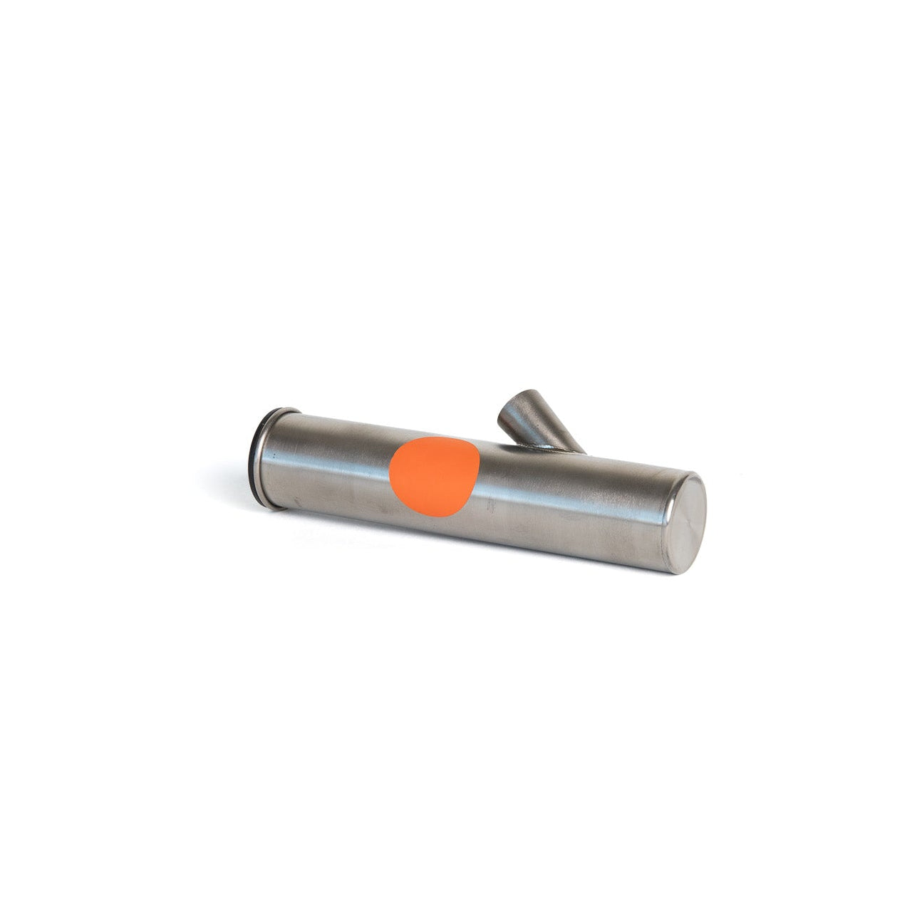 Lightweight titanium bong on white background