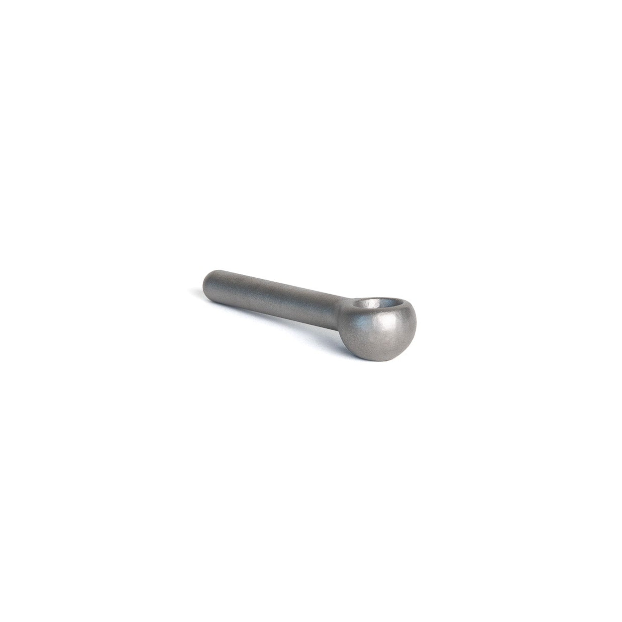 3D printed titanium pipe on white background
