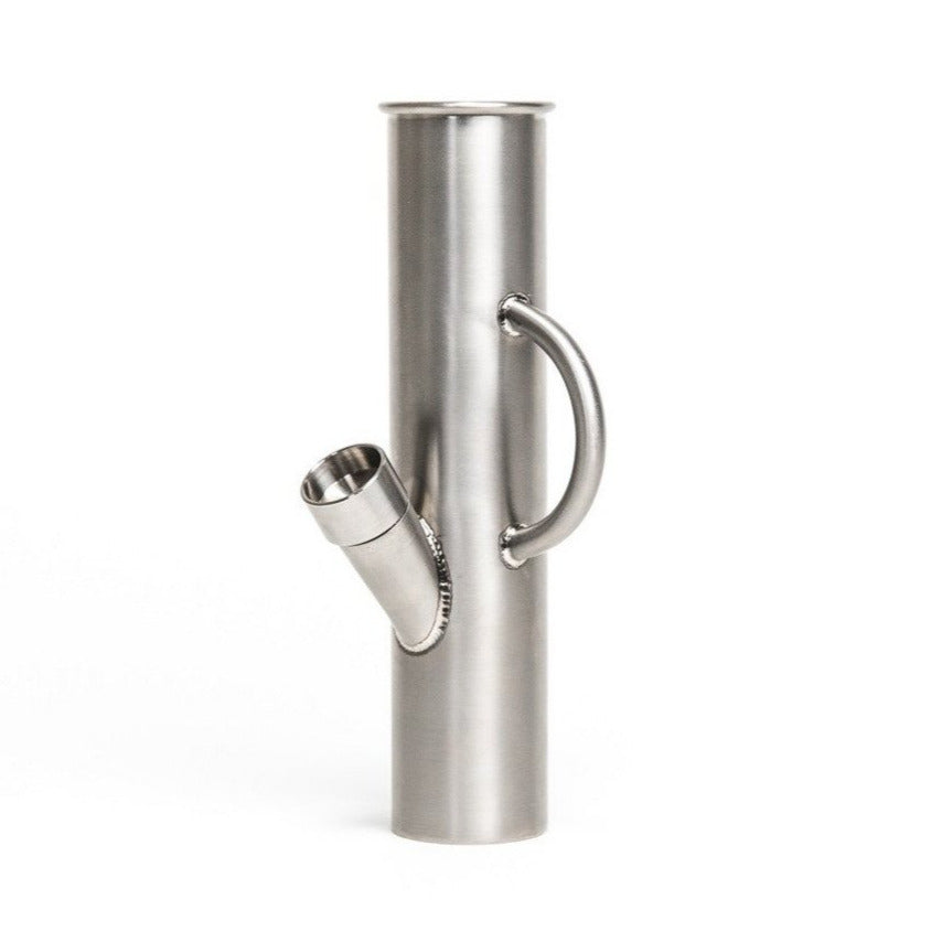 Compact titanium water pipe built for outdoor and everyday use