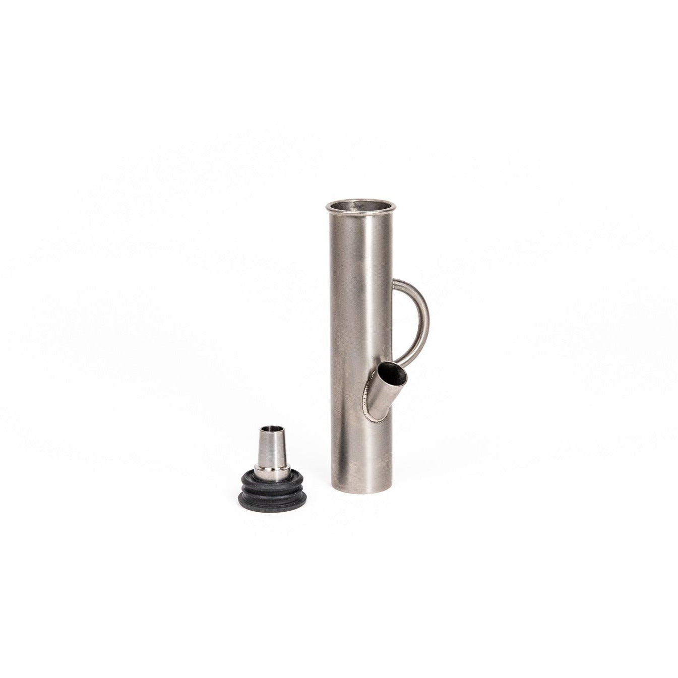 Compact titanium water pipe built for outdoor and everyday use